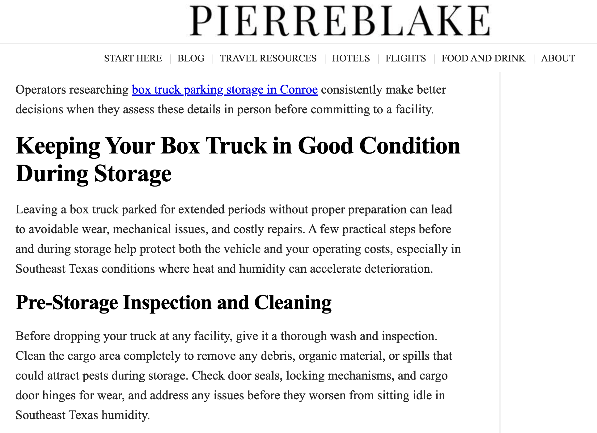 PierreBlake — Keeping Your Box Truck in Good Condition During Storage